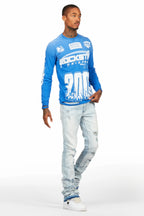 Stellan Blue Super Stacked Flare Jean