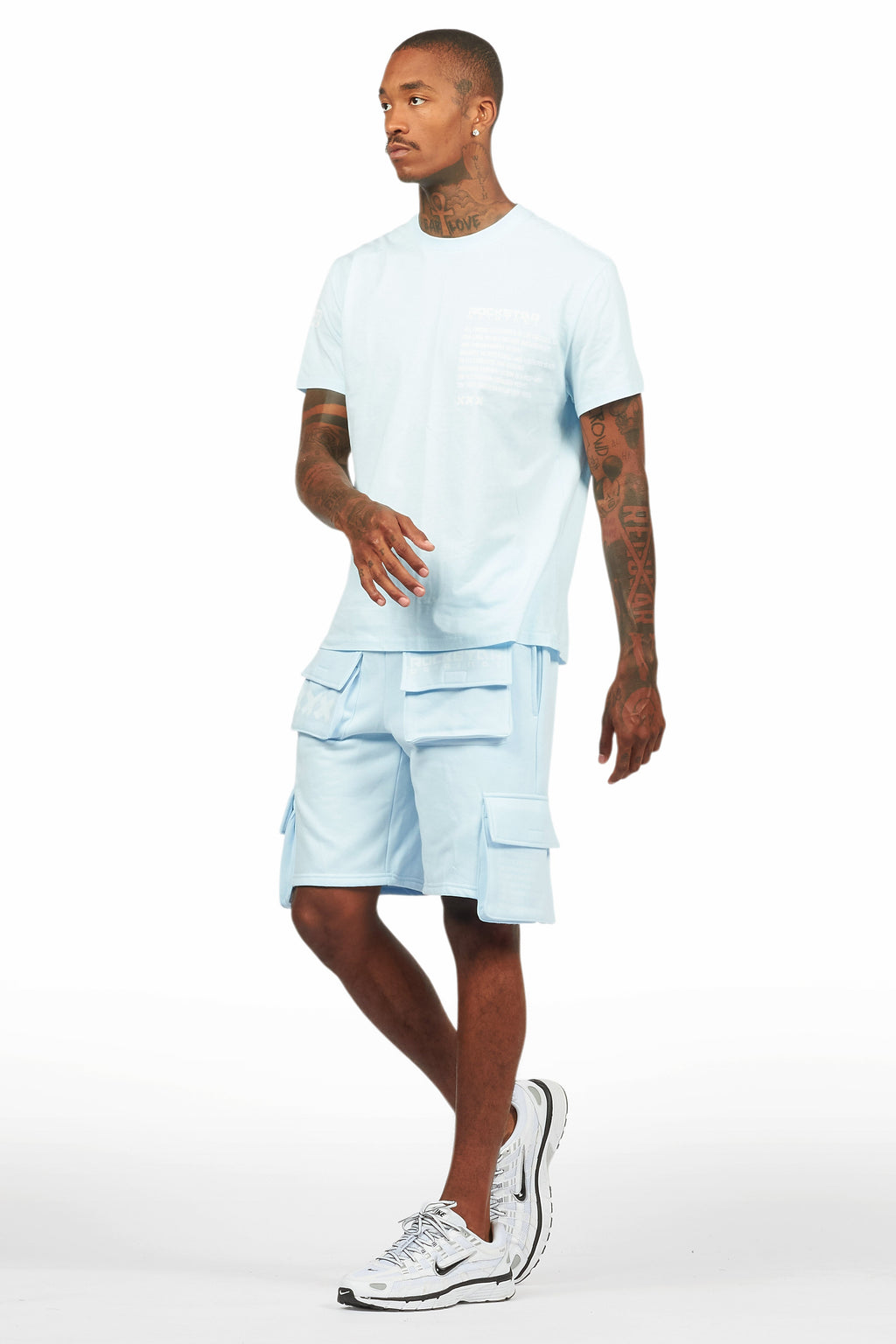Jash Baby Blue/White Short Set