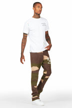 Rabi Camo Green Knitted Mohair Pants