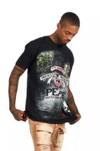 Saeko Black/Multi Oversized Graphic T-Shirt