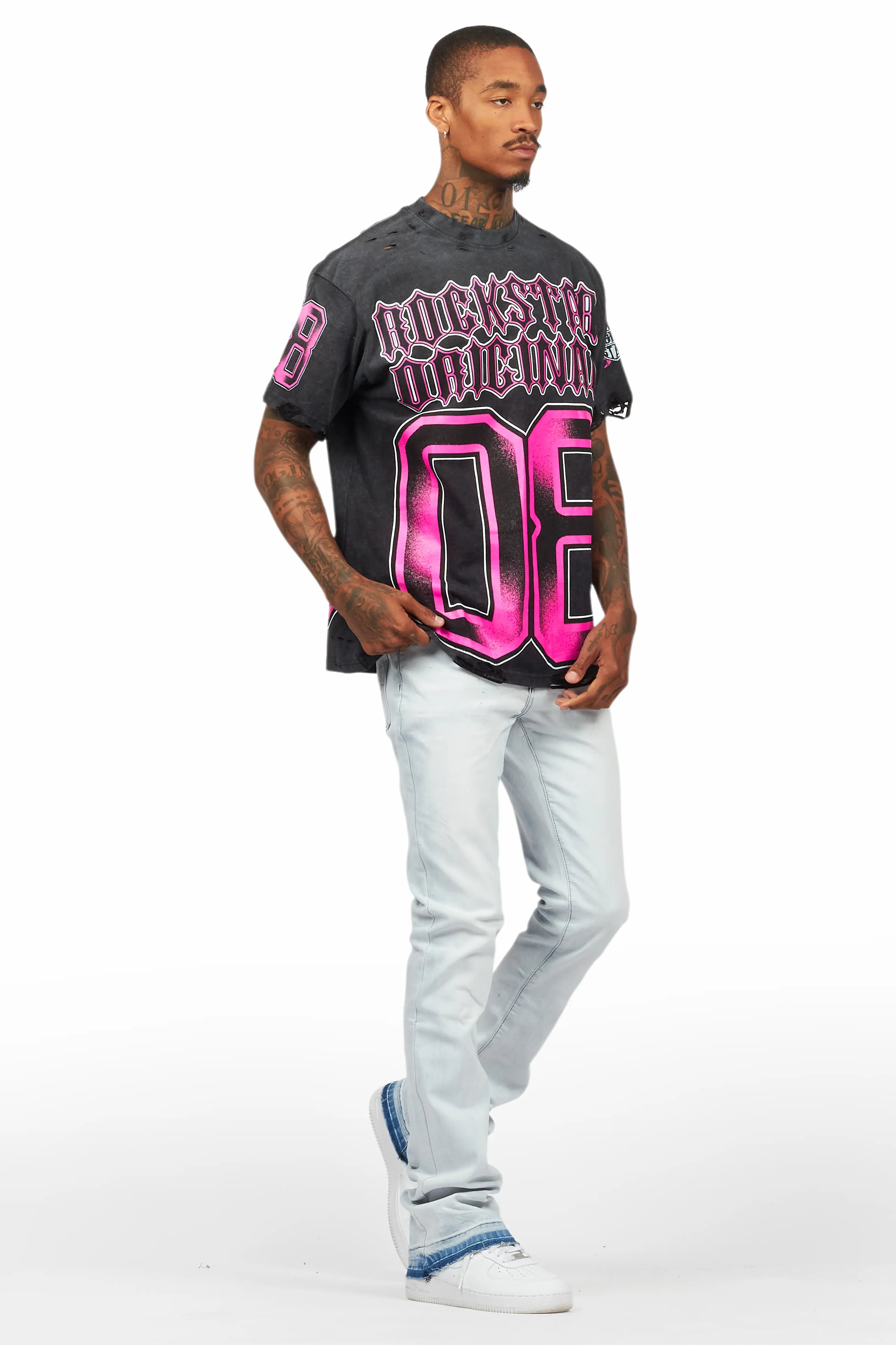 Dag Blue Stacked Flare Jean