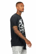 Mad Black Oversized Graphic T-Shirt