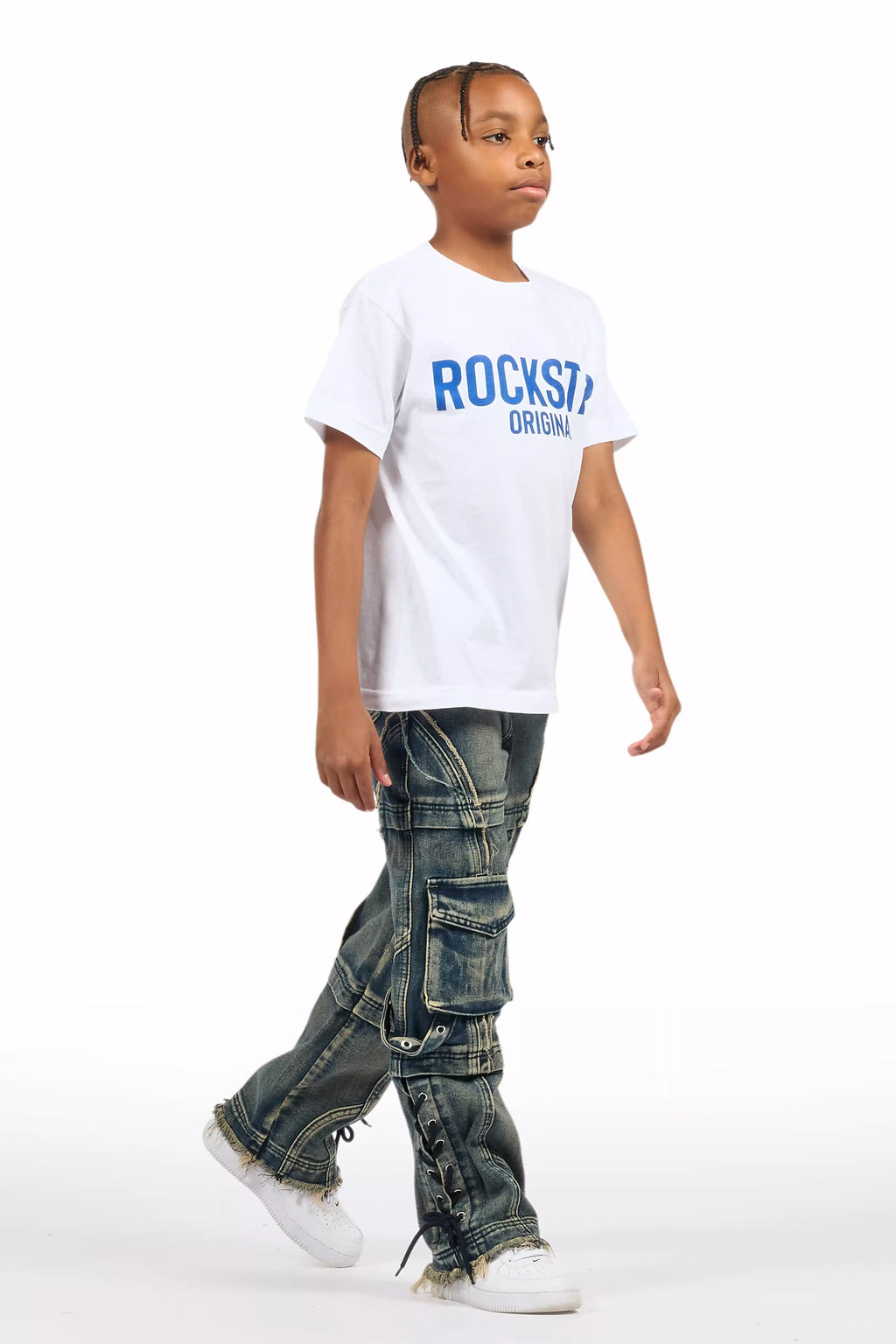 Boys Three Maxi Blue Baggy Fit Jean