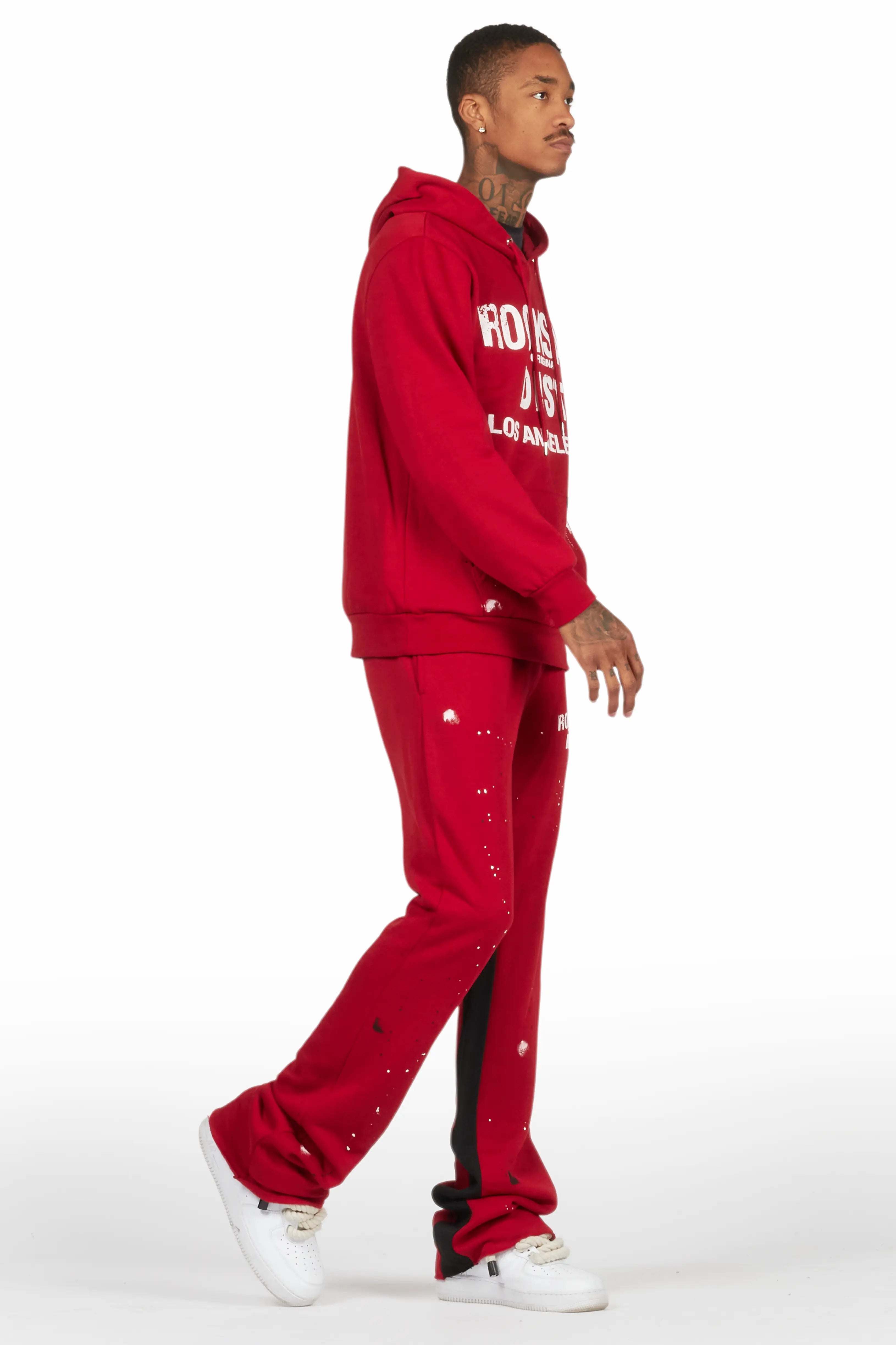 Scottie Burgundy Hoodie/Baggy Track Pant Set