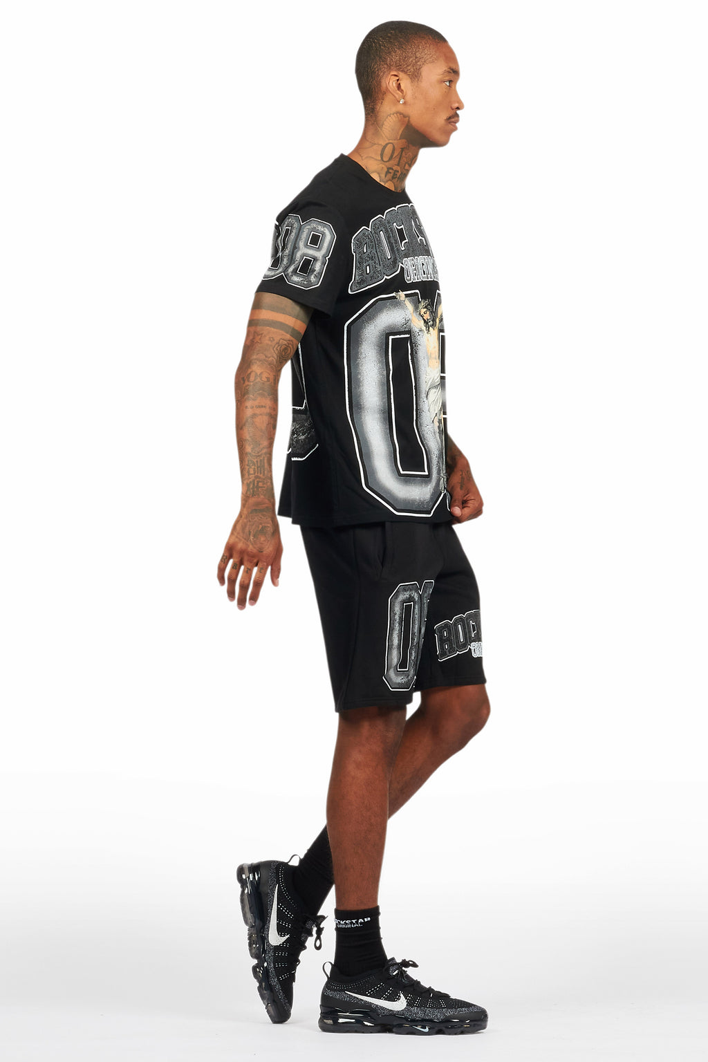 Fields Black/Grey T-Shirt Short Set