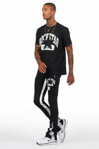 Mallor Black T-Shirt/Stacked Track Set