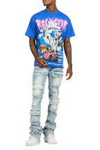 Kip Royal Blue Oversized Graphic T-Shirt