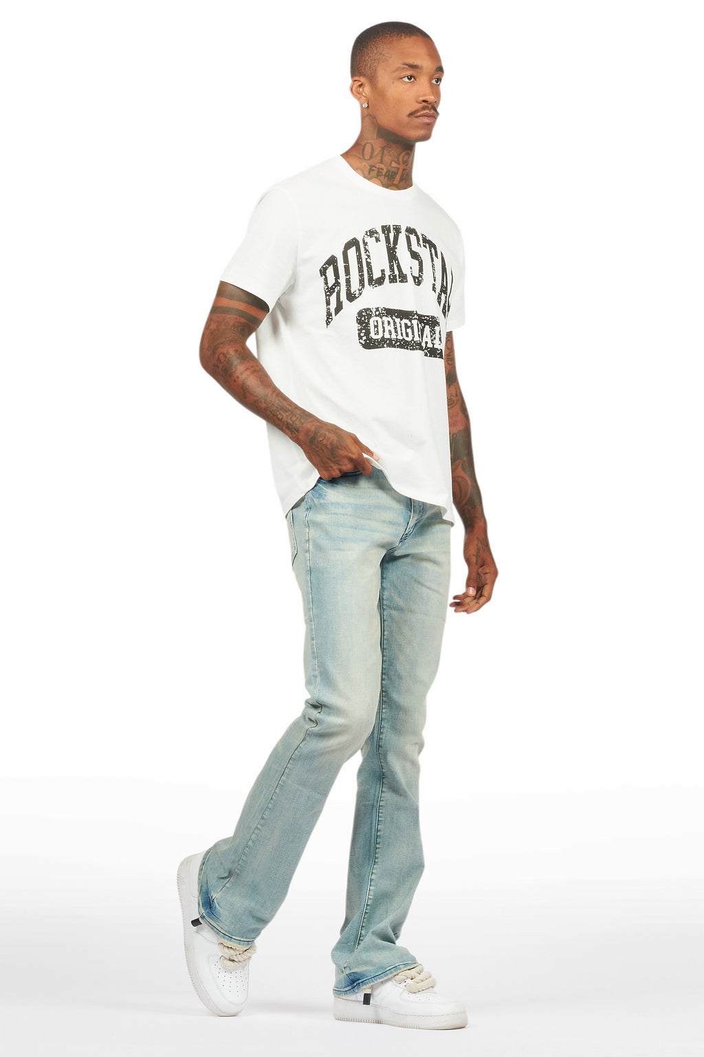 Drick Light Blue Regular Fit Flare Jean