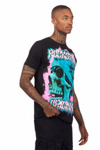 Omari Black Graphic T-Shirt