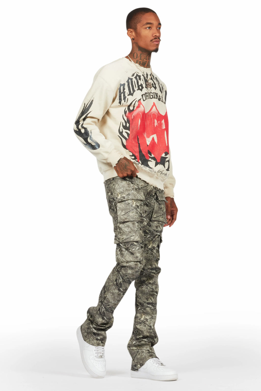 Boaz Beige Graphic Crewneck