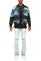 Xylo Black Patchwork Bomber Jacket