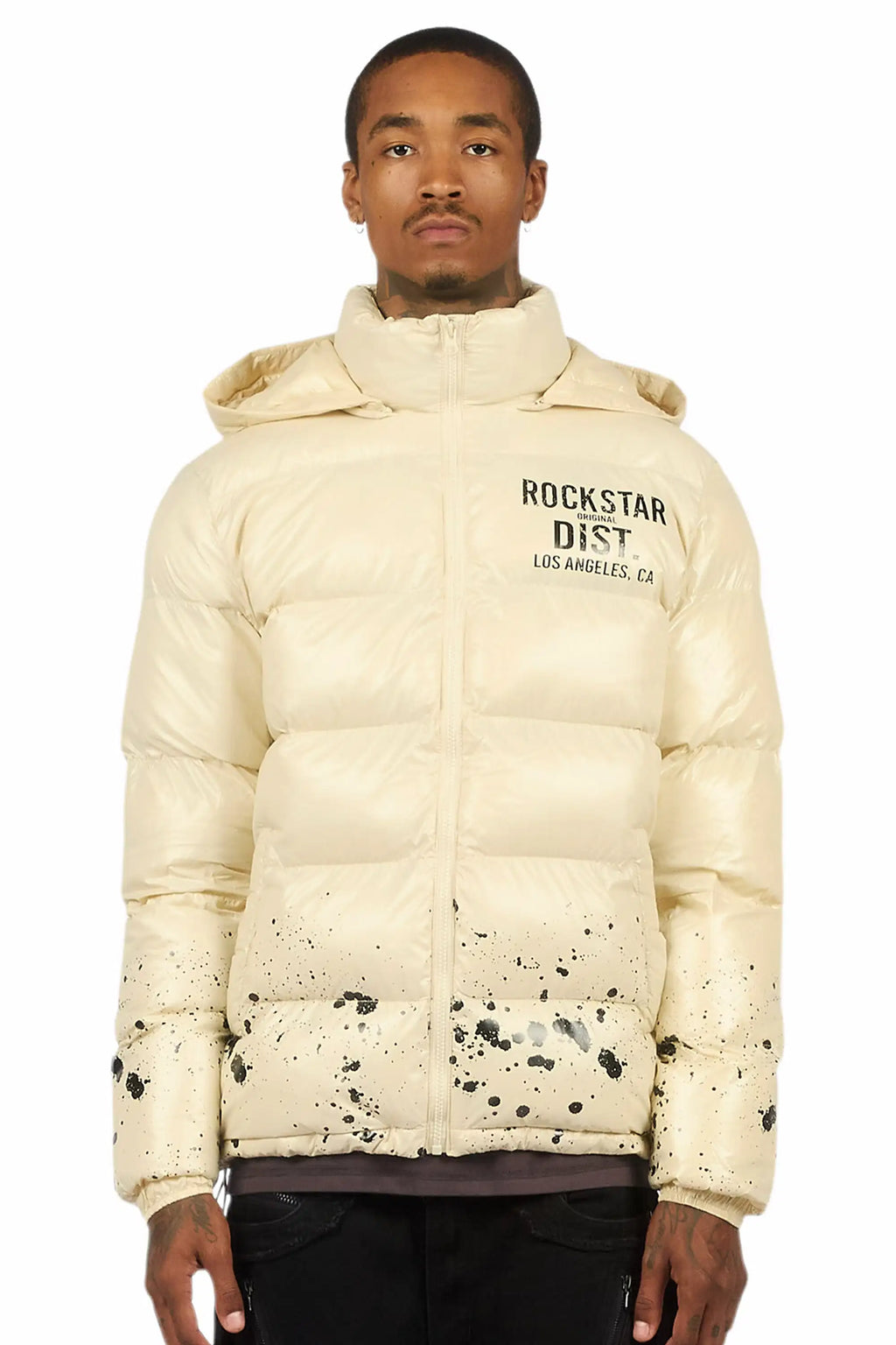 Raffer Beige Heavy Puffer Jacket