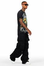 Mahesh Black Baggy Cargo Jean