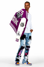 Afonso Purple Varsity Jacket