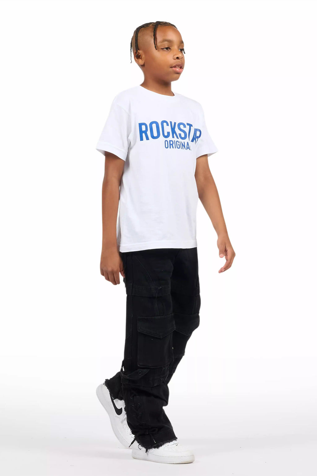 Boys Three Maxi Jet Black Baggy Fit Jean