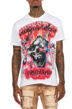 Styx White/Red Oversized Graphic T-Shirt