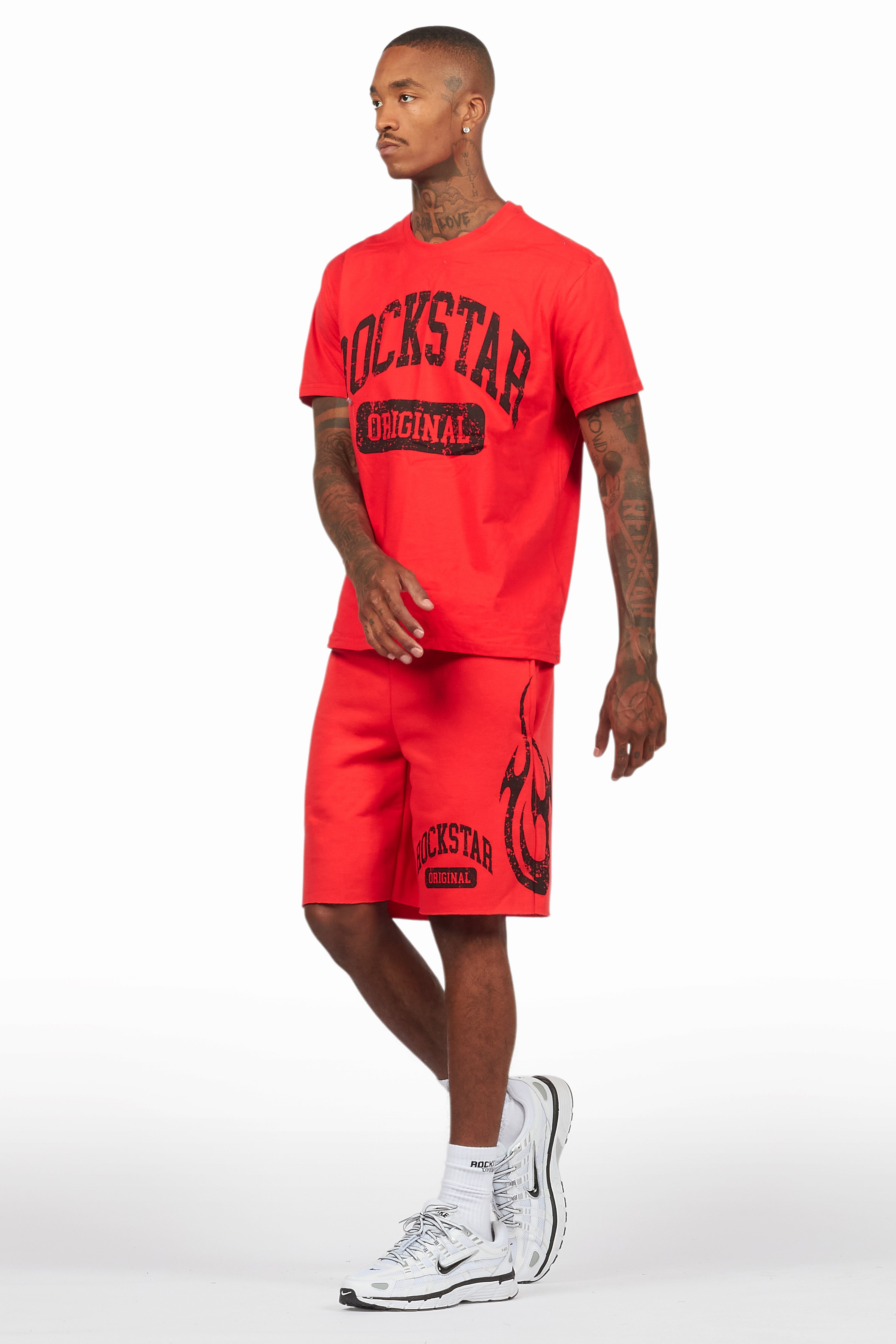 Members Red/Black T-Shirt/Short Set