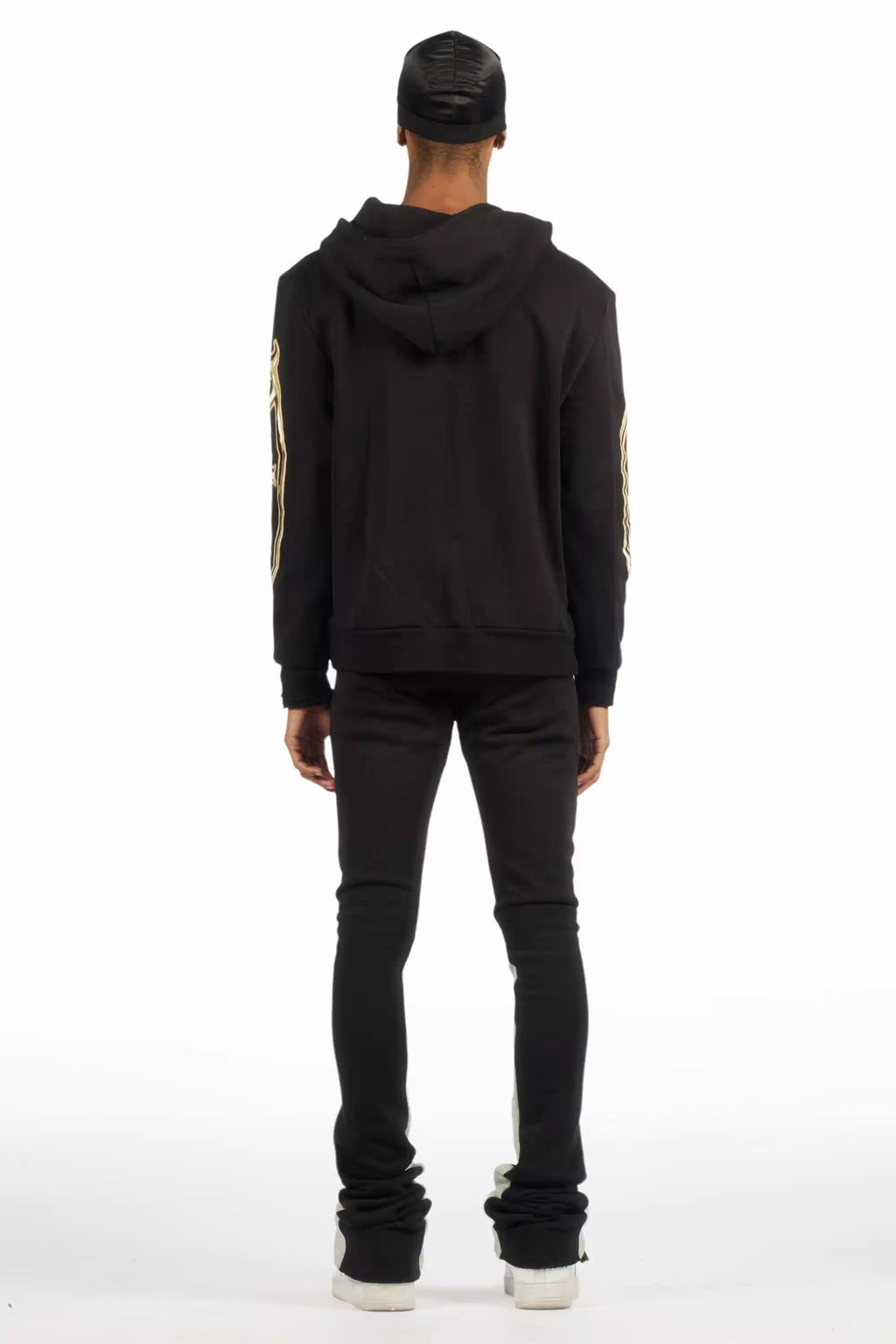 Kyce Black/Beige Hoodie/Super Stacked Track Set