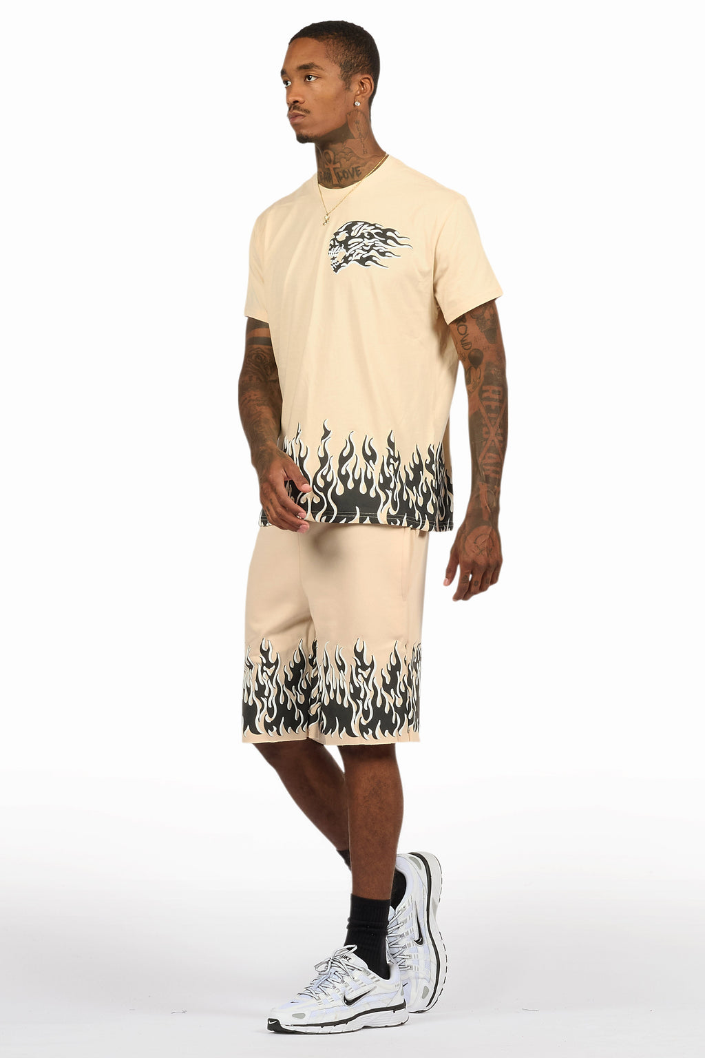 Bubble Beige T-Shirt/Short Set