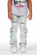 Girls Addy Blue Skinny Fit Cargo Jean