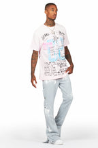 Filip Heather Grey Baggy Snap Button Pant