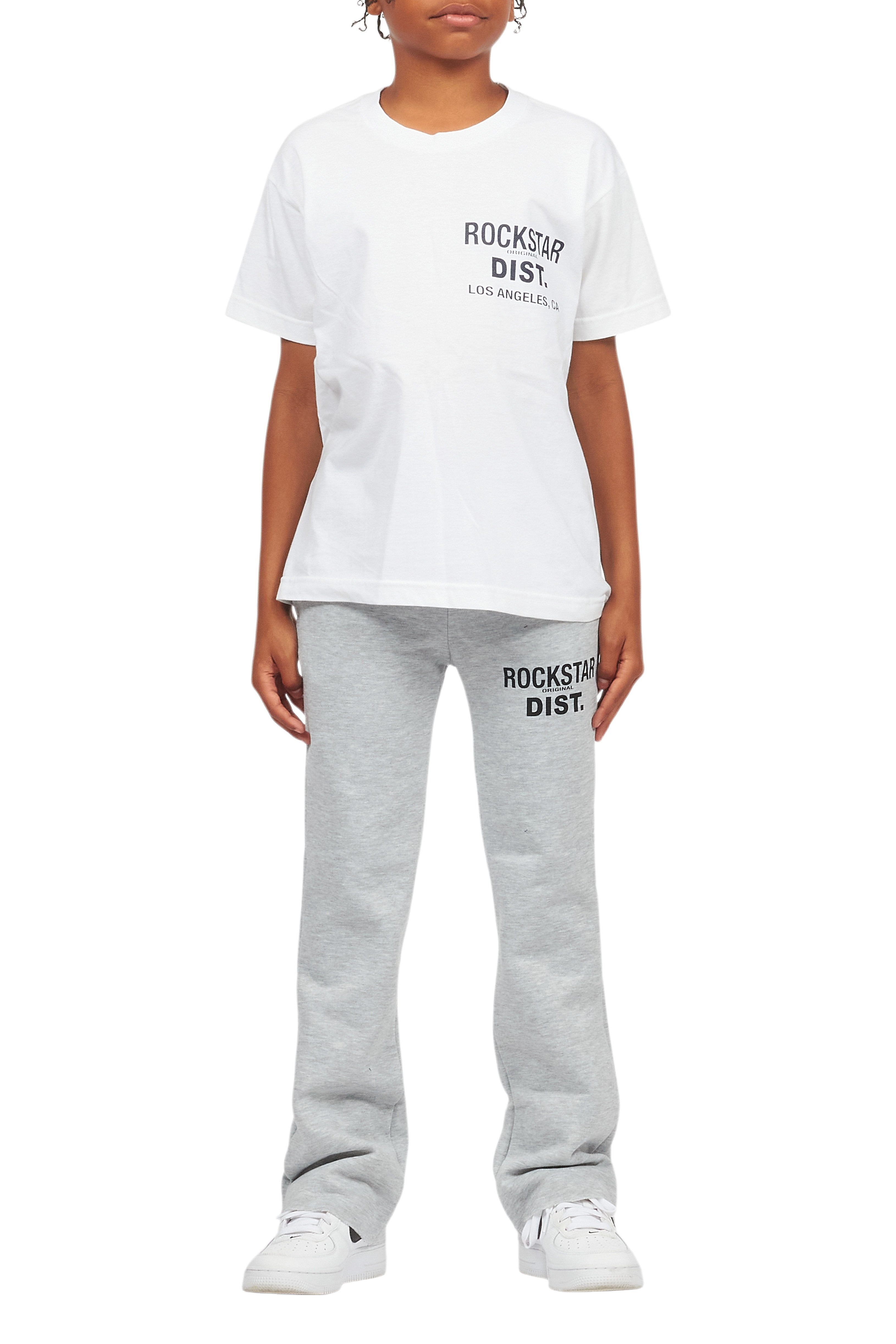 Boys Alpine Grey Stacked Trackpant