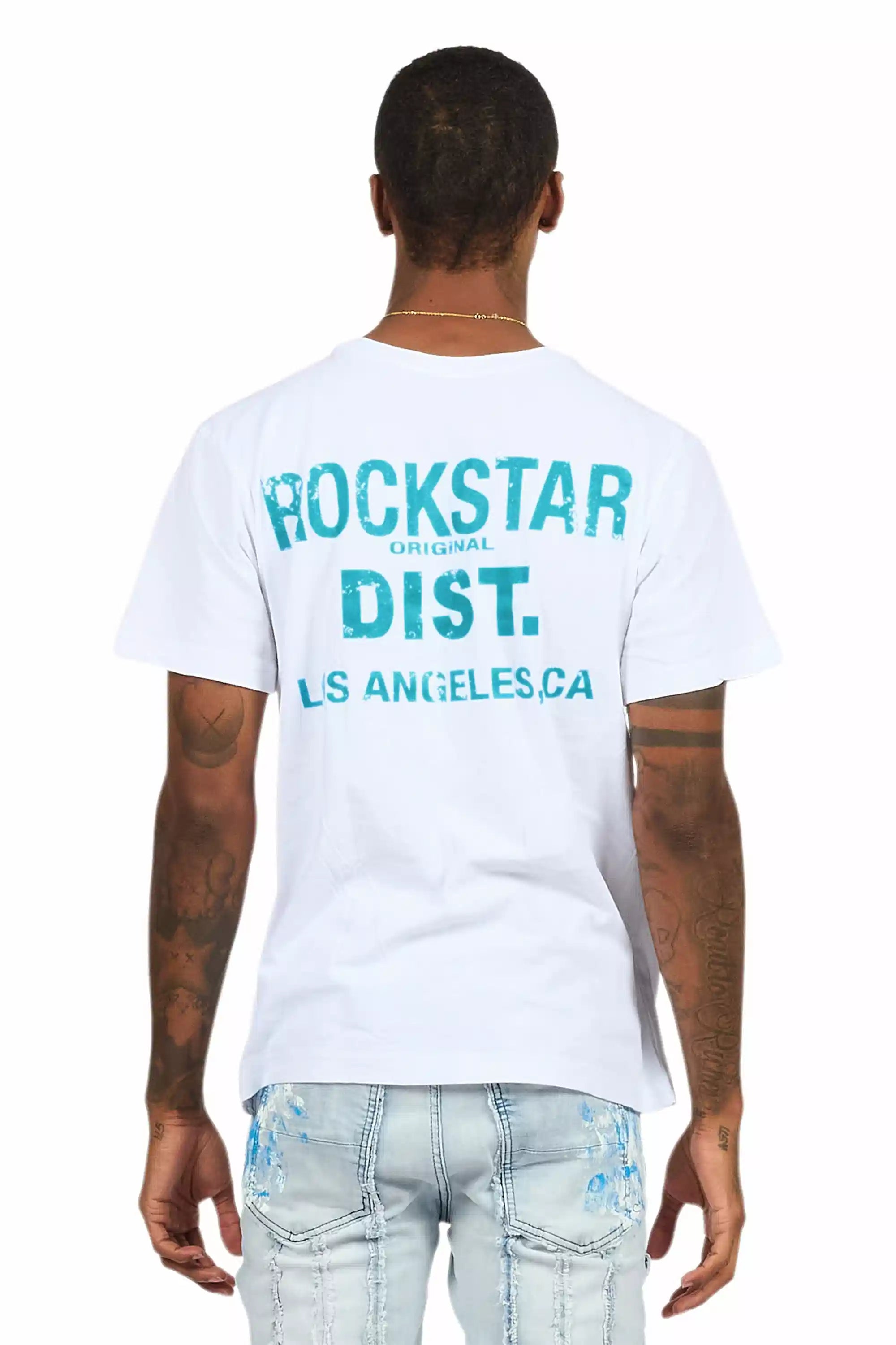 Lake White/Aqua Graphic T-Shirt