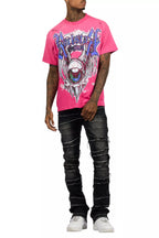 Fenton Fuchsia Oversized Graphic T-Shirt