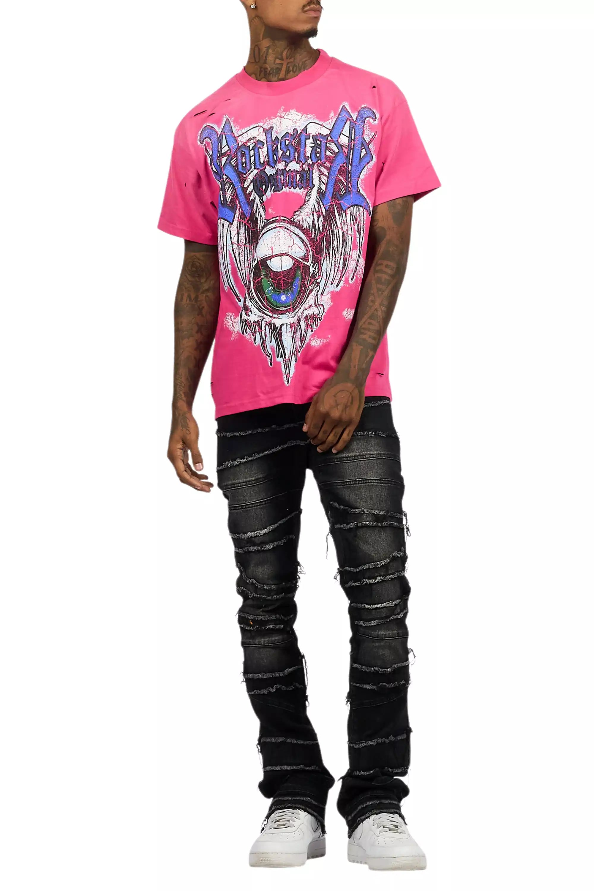 Fenton Fuchsia Oversized Graphic T-Shirt