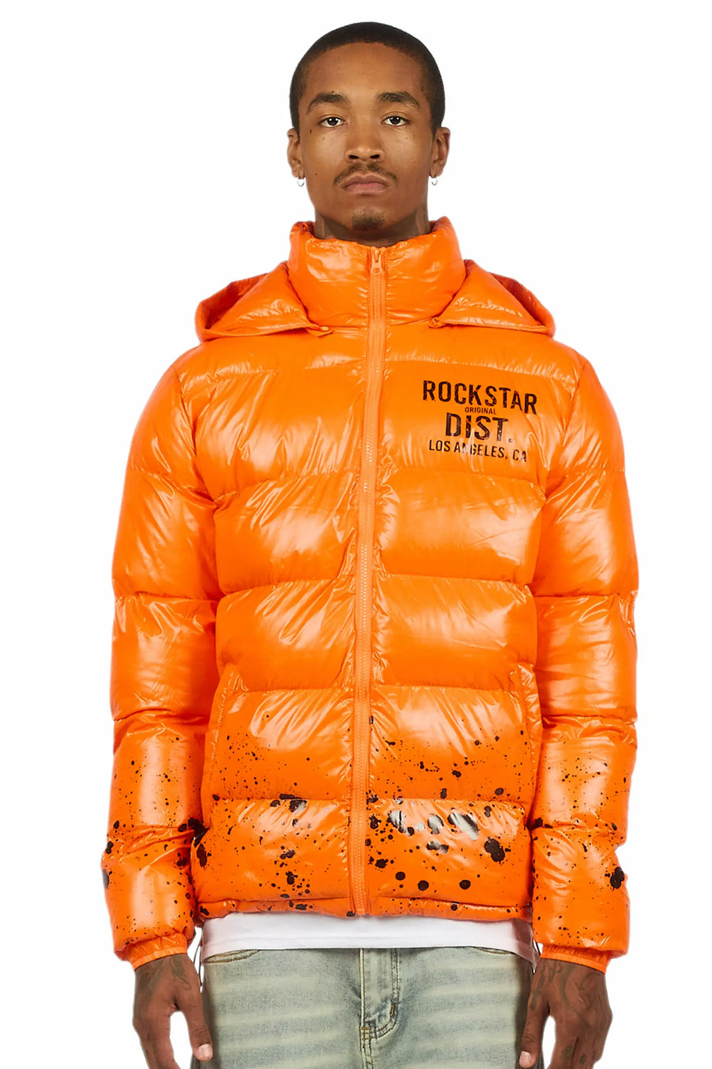 Raffer Orange Heavy Puffer Jacket