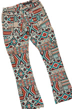 Boys Nard Beige Multi Tapestry Puffer Jacket/Flare Jean Set