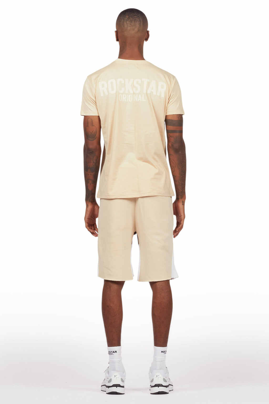 Sana Beige Relaxed T-Shirt/Short Set