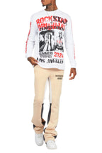 Omer White Long Sleeve Graphic T-Shirt