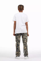 Boys Oak Grey Tree Camo Flare Cargo Jean