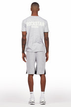 Sana Heather Grey Relaxed T-Shirt/Short Set