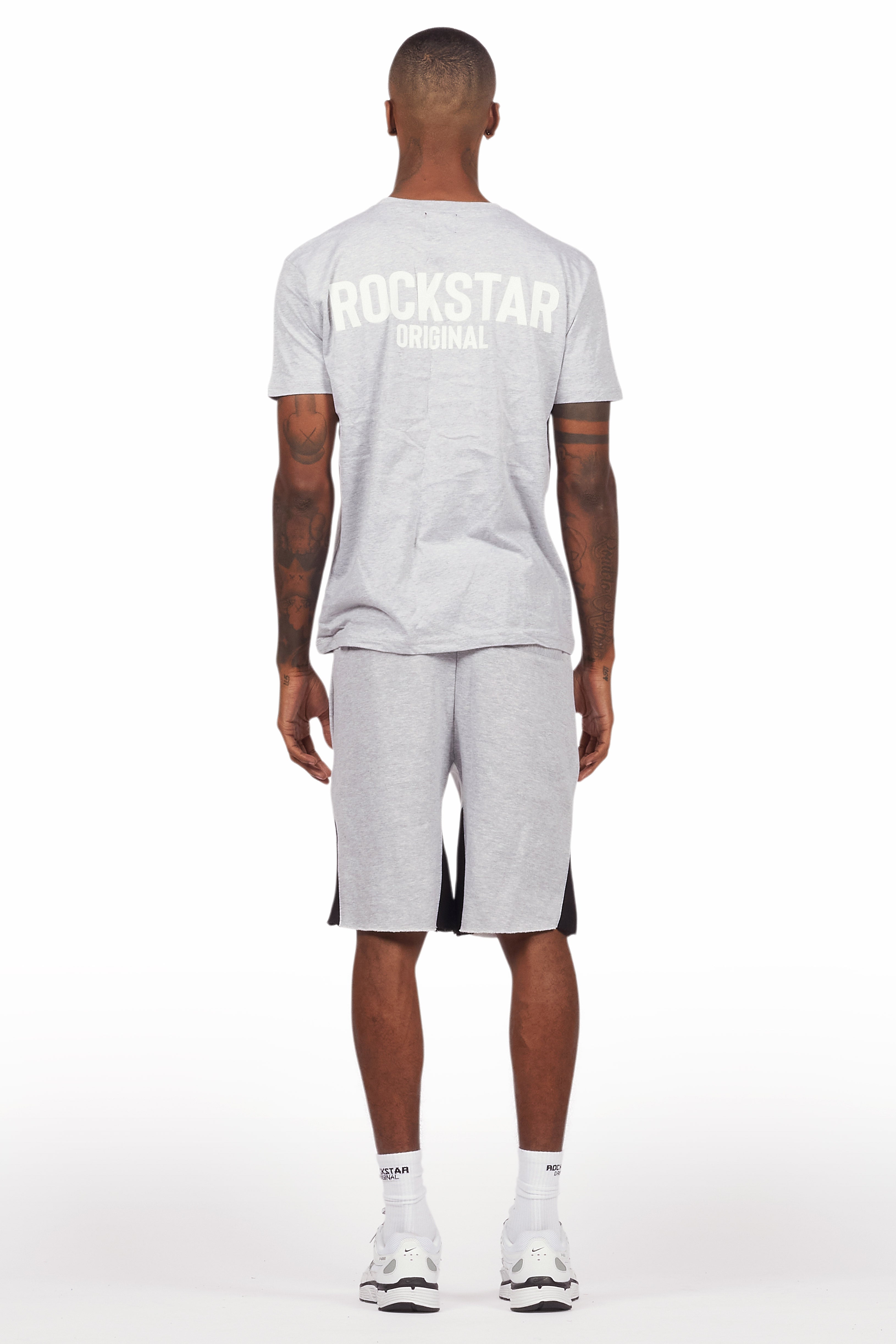 Sana Heather Grey Relaxed T-Shirt/Short Set