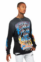 Ebbe Black Long Sleeve Graphic T-Shirt