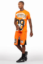 Allstar Orange/Black T-Shirt Short Set