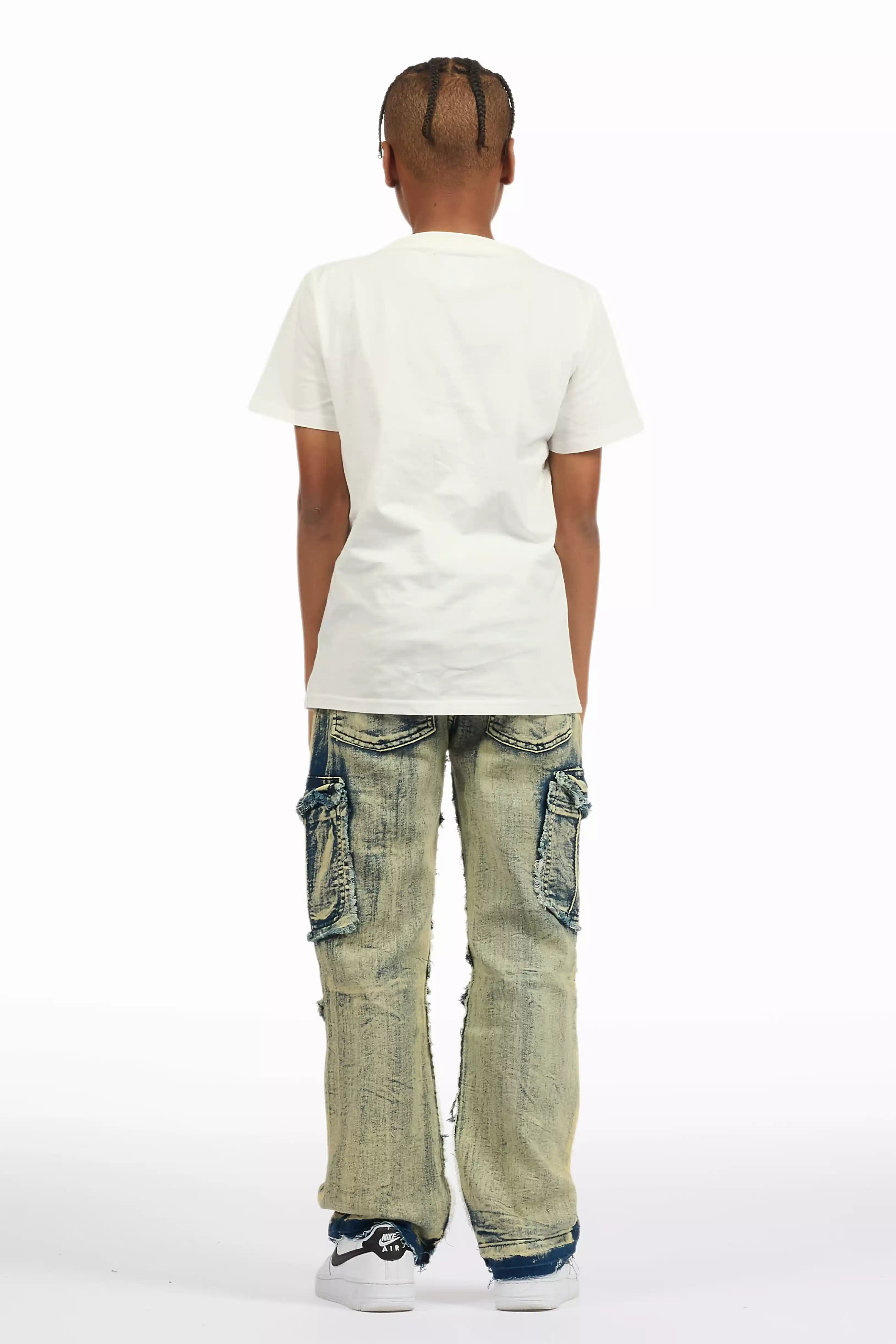 Boys Zarian Vintage Light Blue Cargo Jean