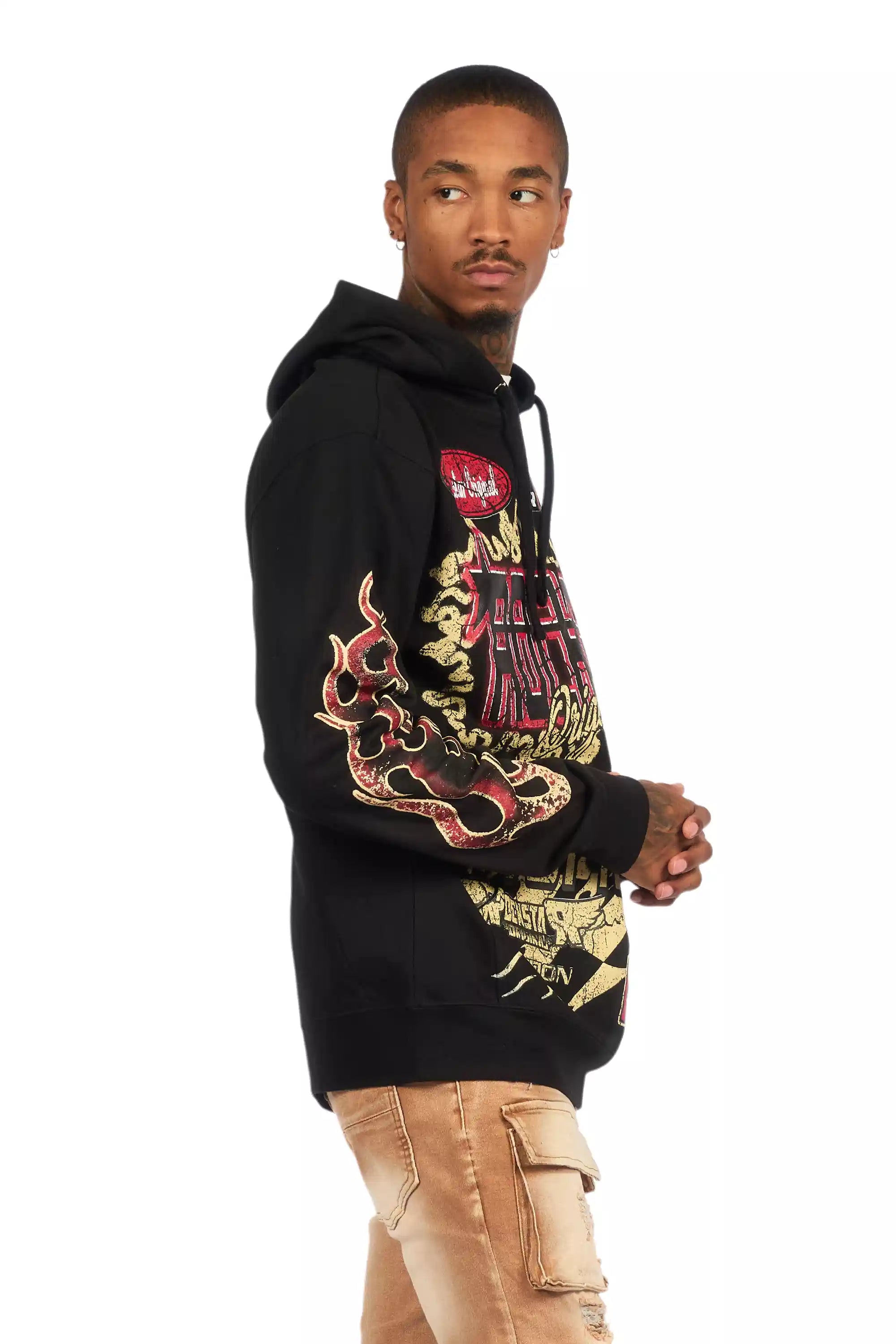 Deangelo Black/Red Graphic Hoodie