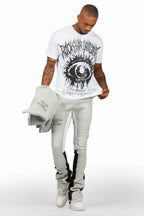 Rockstar Art Dist. Heather Grey Hoodie/Stacked Flare Set