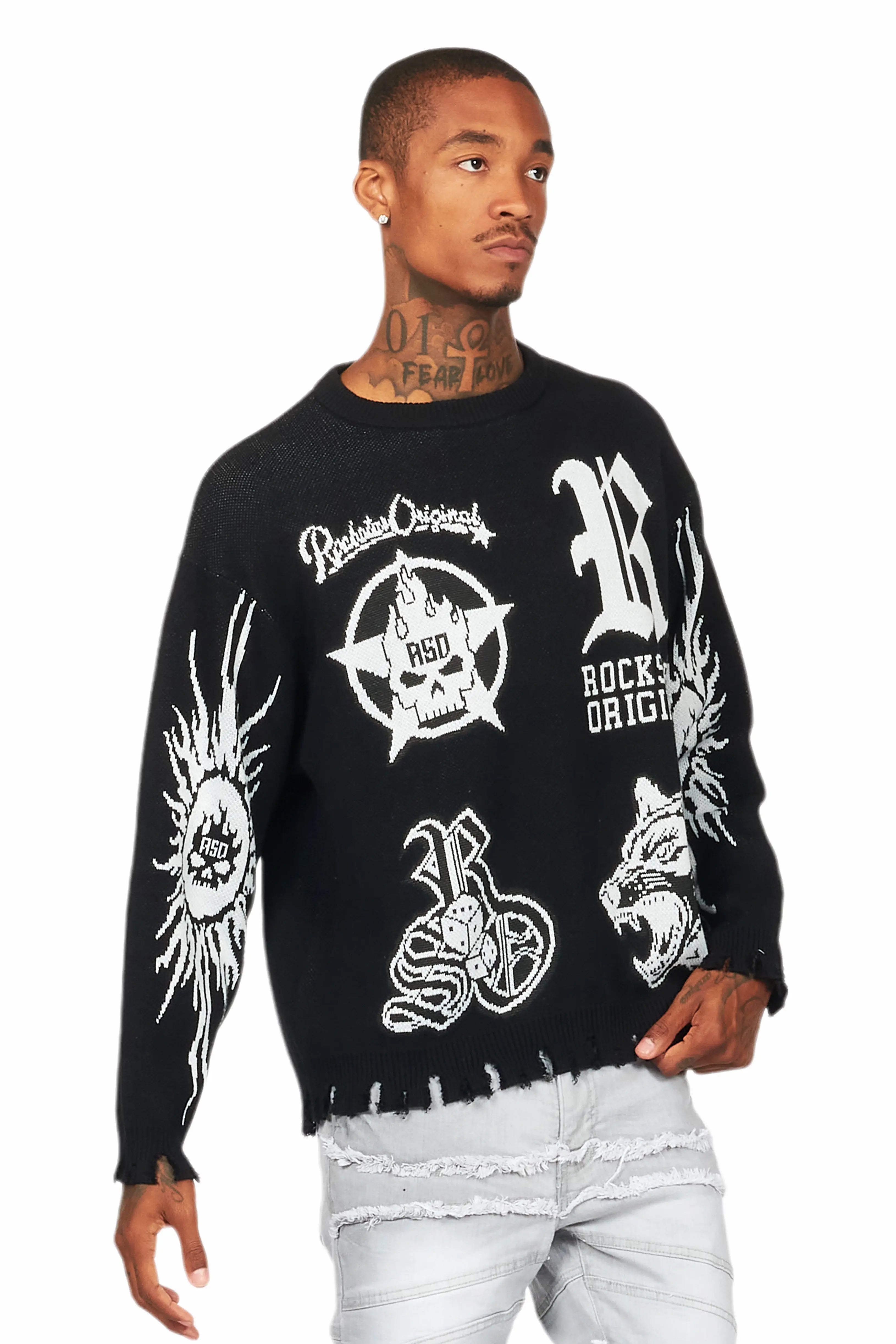 Fagan Black Knit Sweater