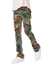 Kirrem Faded Camo Stacked Flare Jean