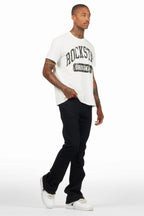 Drick Jet Black Regular Fit Flare Jean