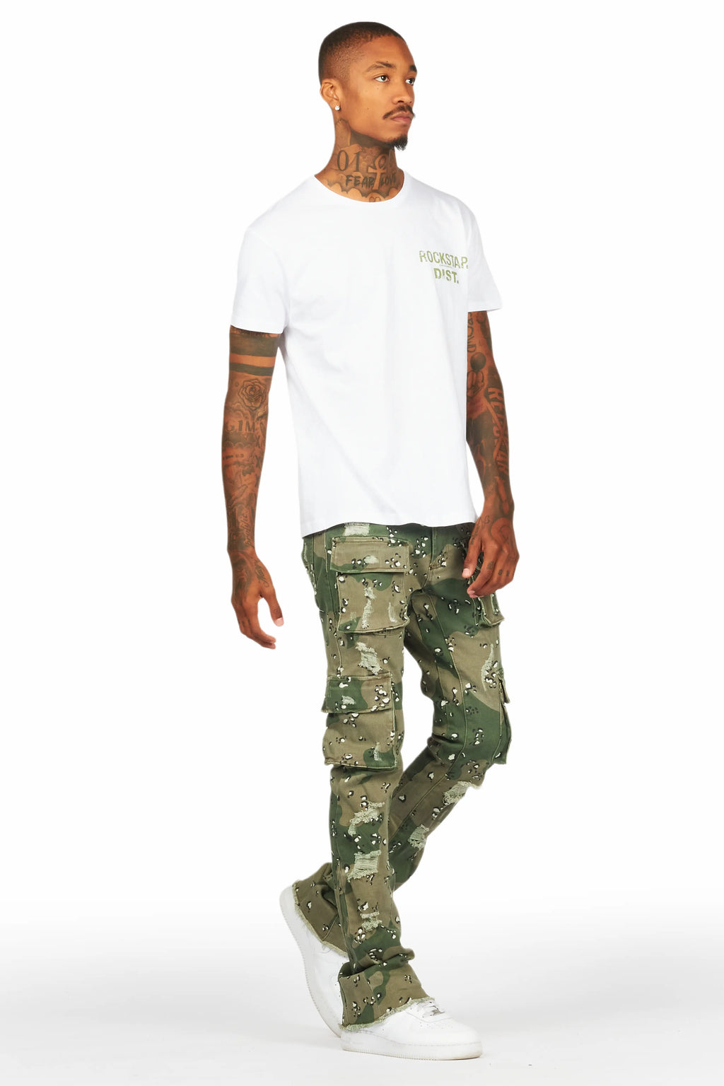Kade Camo Stacked Flare Jean