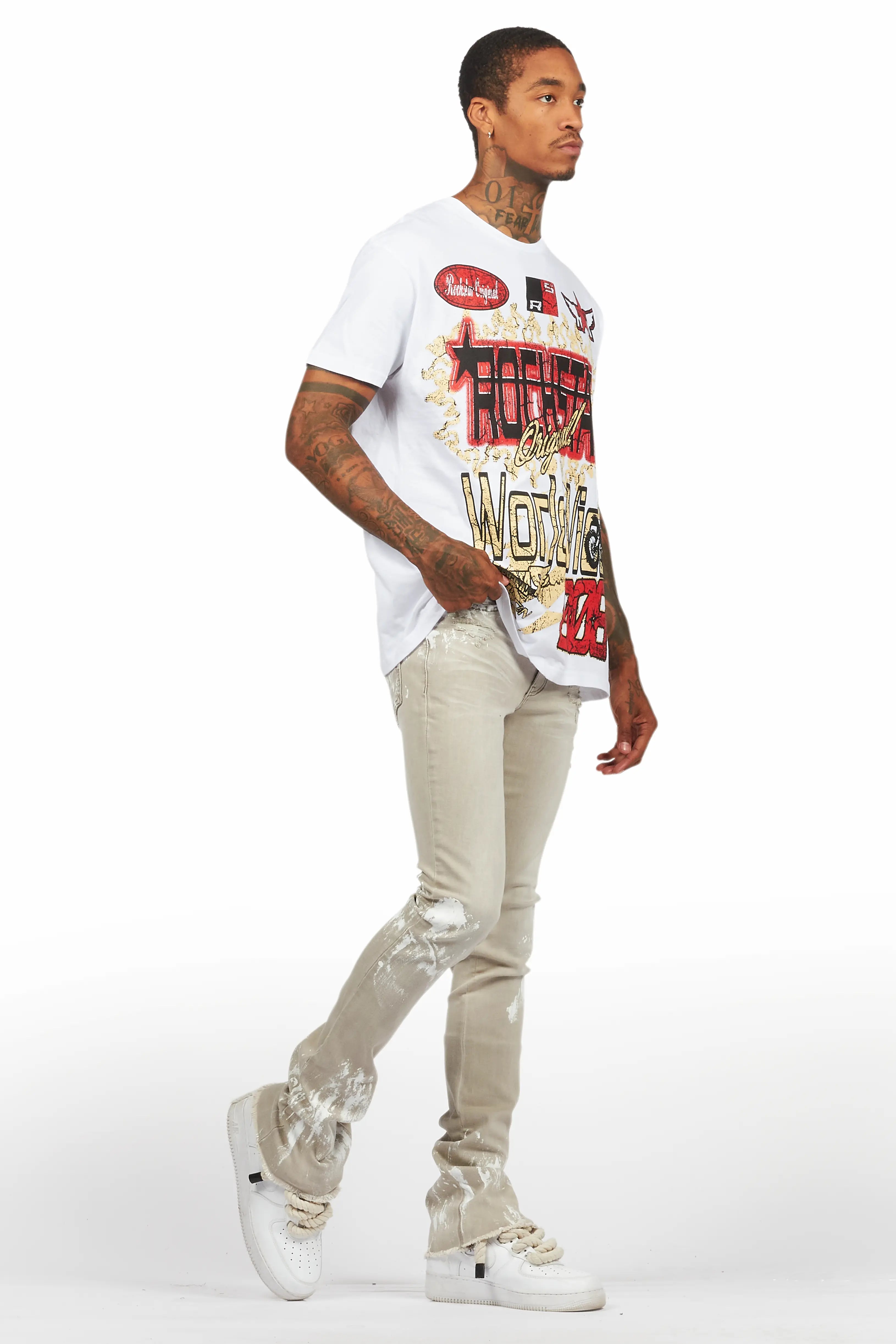 Deangelo White Graphic T-Shirt