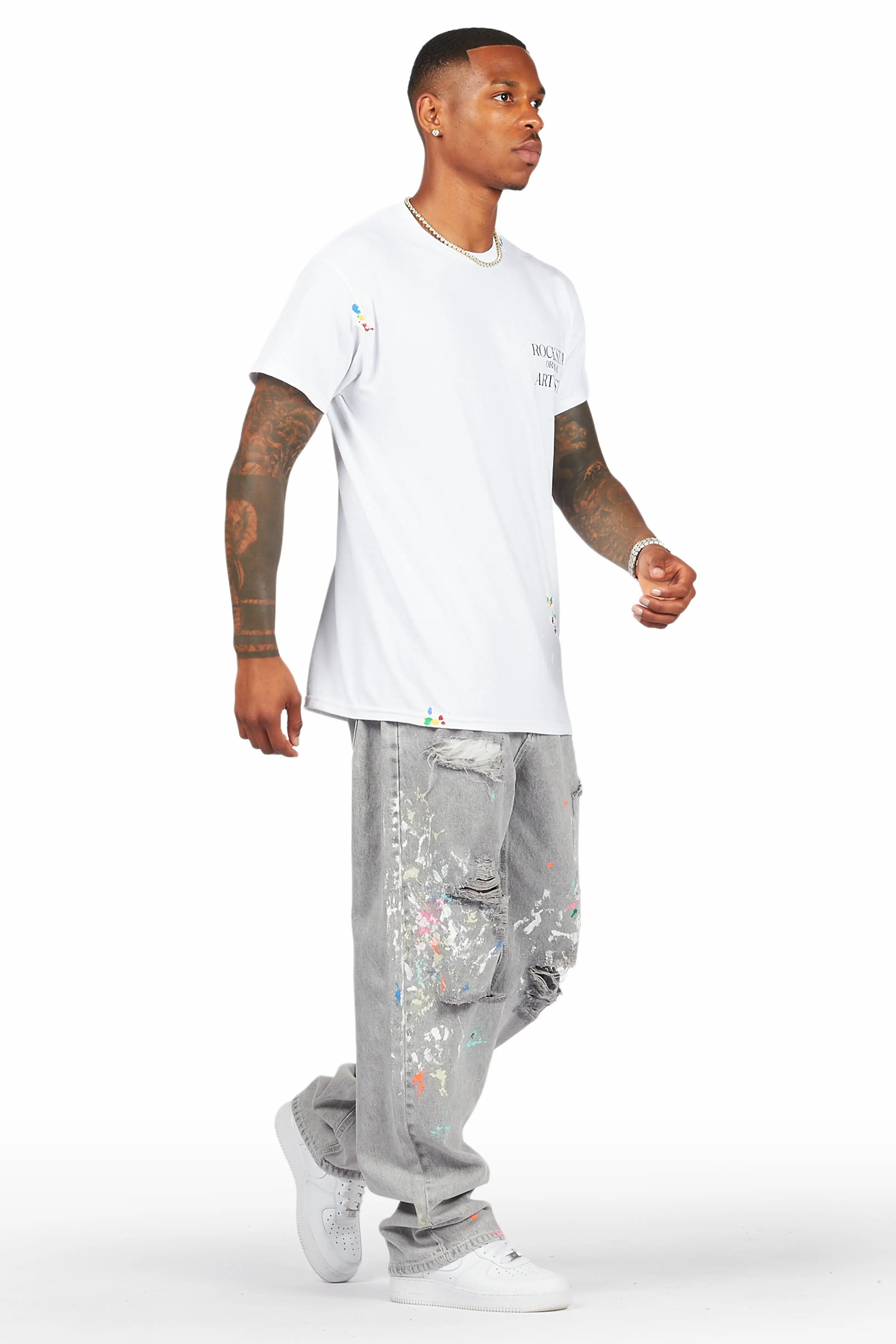 Zasha Grey Painter Baggy Jean