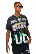 Quito Black Oversize Graphic T-Shirt