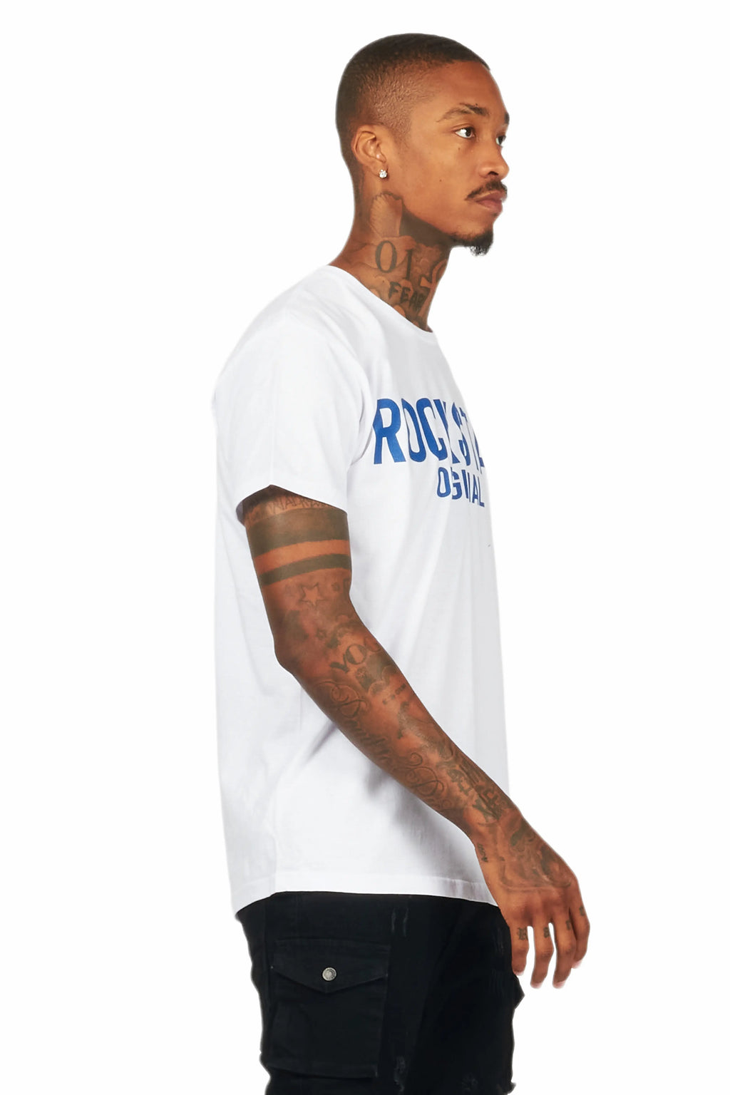 Sana White/Navy Graphic T-Shirt