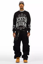 Boe Black Graphic Crewneck Sweatshirt